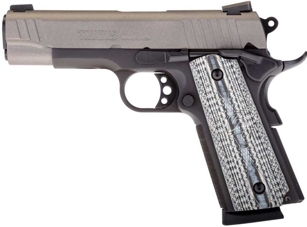 Taurus PT-1911 Commander .45 ACP 4.25" 8 Rd Black/Grey VZ Grips
